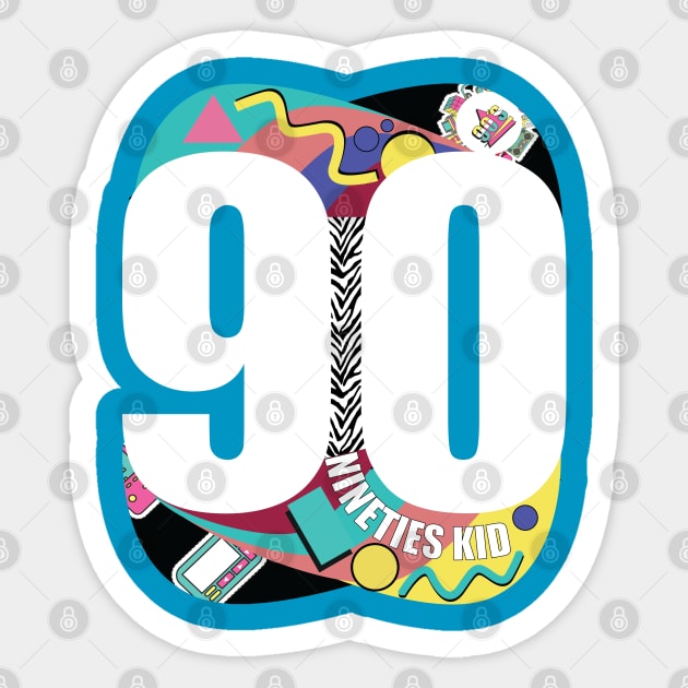 90s Kid Sticker by WaltTheAdobeGuy